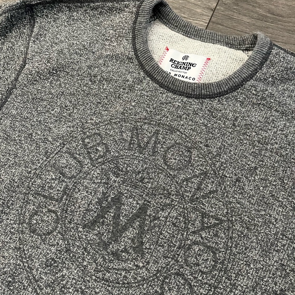 Reigning champ X club Monaco Grey Crewneck Sweater- Men’s S image 4